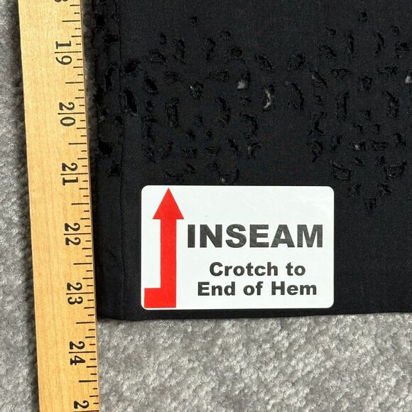INC International Concepts Cropped‎ Pants Women Size 10 Black Laser Cut Hem - Picture 12 of 13